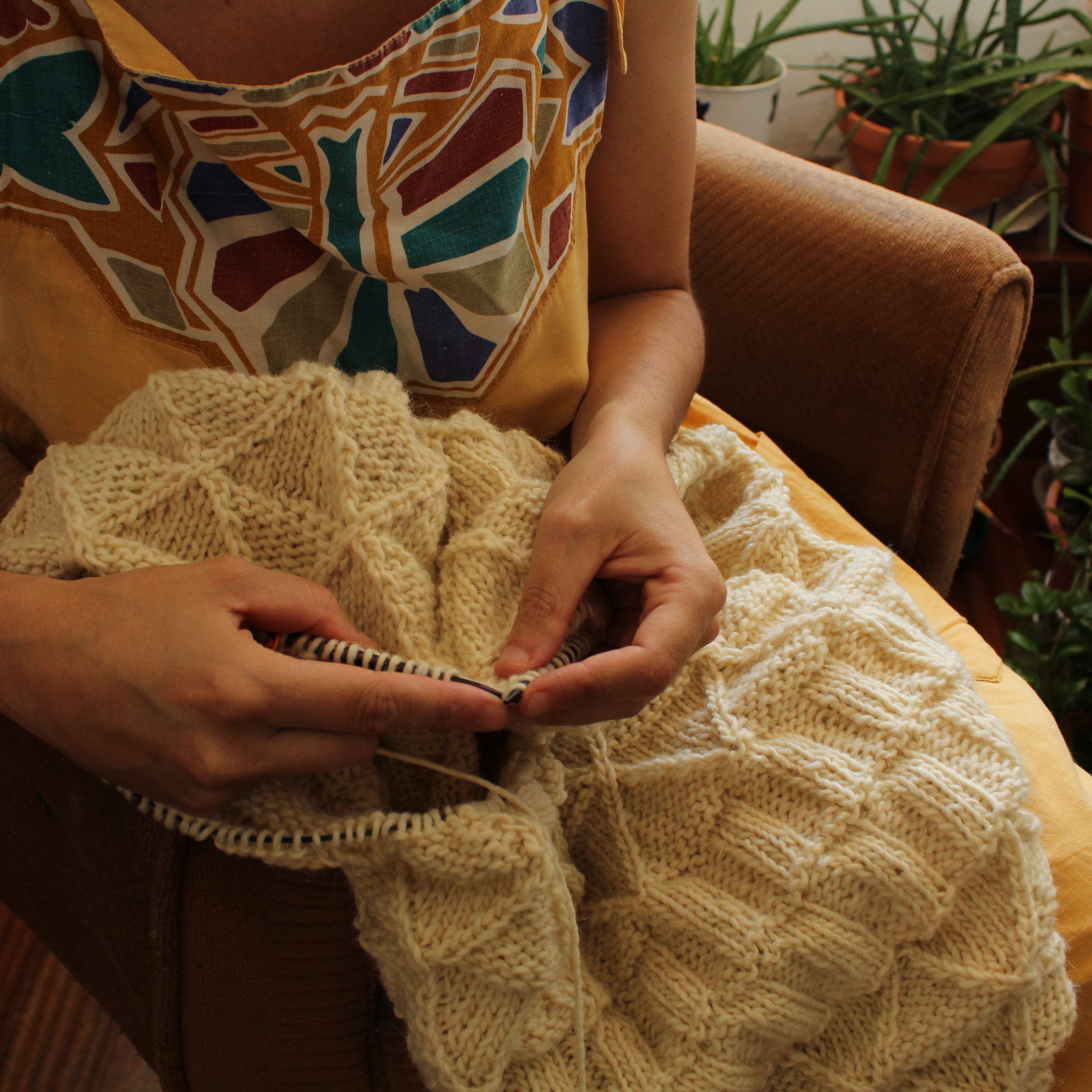Io Morales obradoiro textil artesanal tecido a man